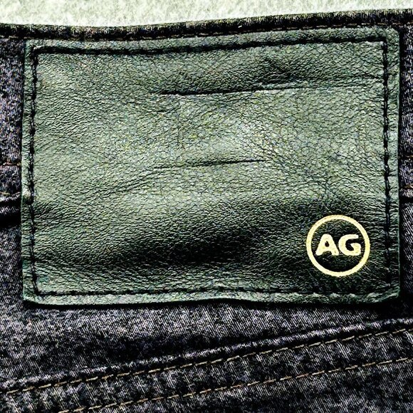 AG Adriano Goldschmied Tellis Modern Slim Sueded Sateen Pants Black Size 32x34 - Picture 8 of 16